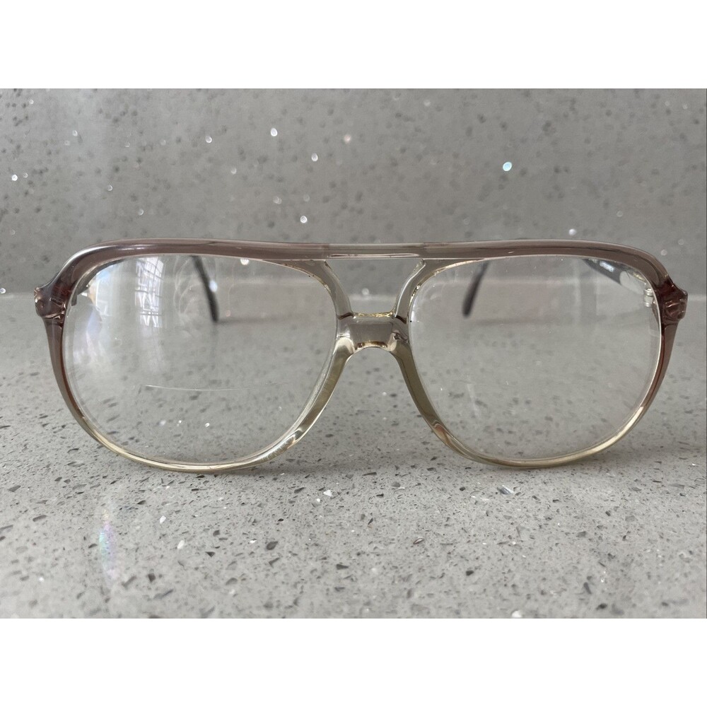 Luxottica Clyde 150 Litegrey Eyeglasses Frames Only Italy full rim aviator